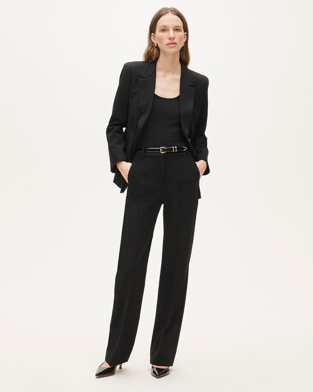 NWT J. Crew Tall Natalia Pant in Four-season Stretch in Black Size T16
